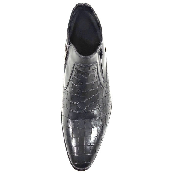 GOODMAN 🇮🇹 MEN'S BLACK SOFT LEATHER WINTER BOOTS SIZE 40 EU - Picture 6 of 8